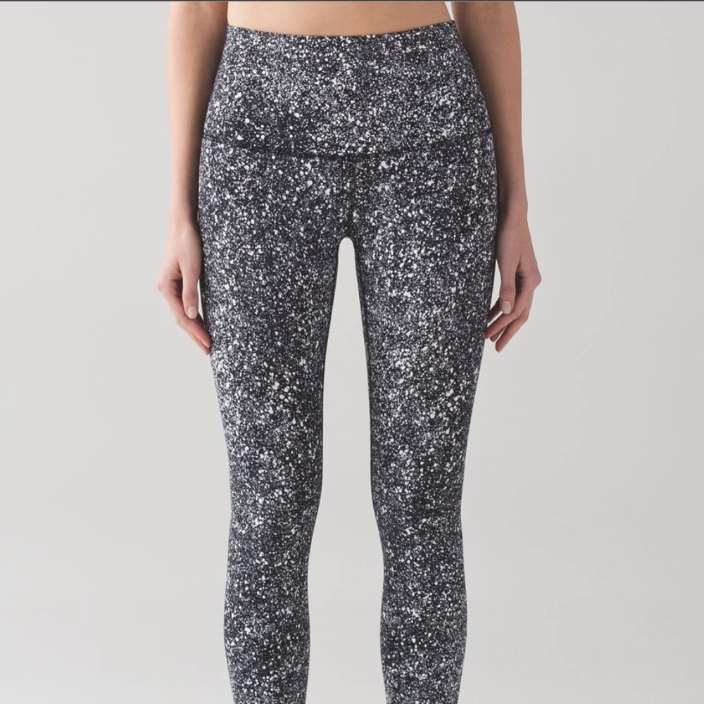 Lululemon Wunder Under Gray Speckled Leggings